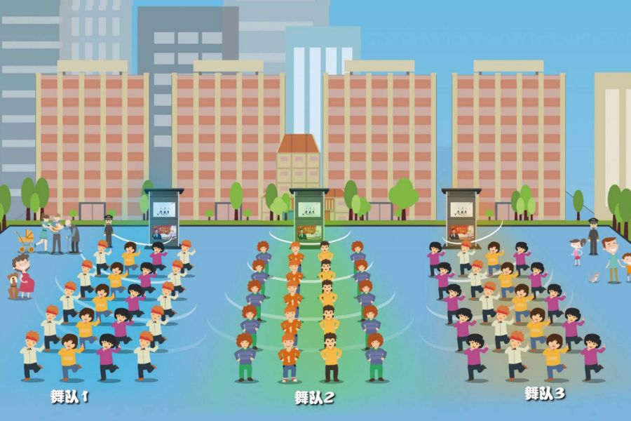 廣場舞音樂聲定向發聲