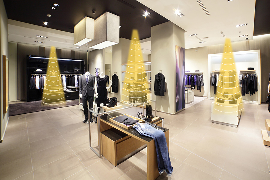 商店有源定向音箱安裝示意圖