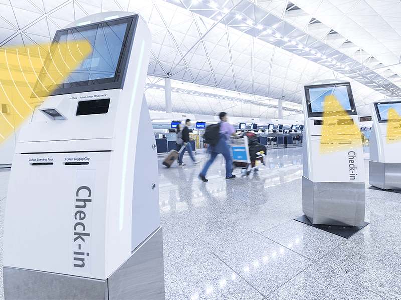 集成定向揚(yáng)聲器的自助服務(wù)終端