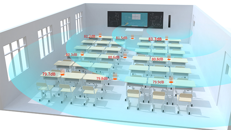 清聽聲學均衡擴聲的一體化教室音箱